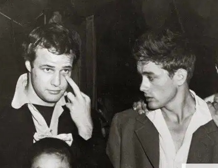 Marlon Brando and James Dean together in New York